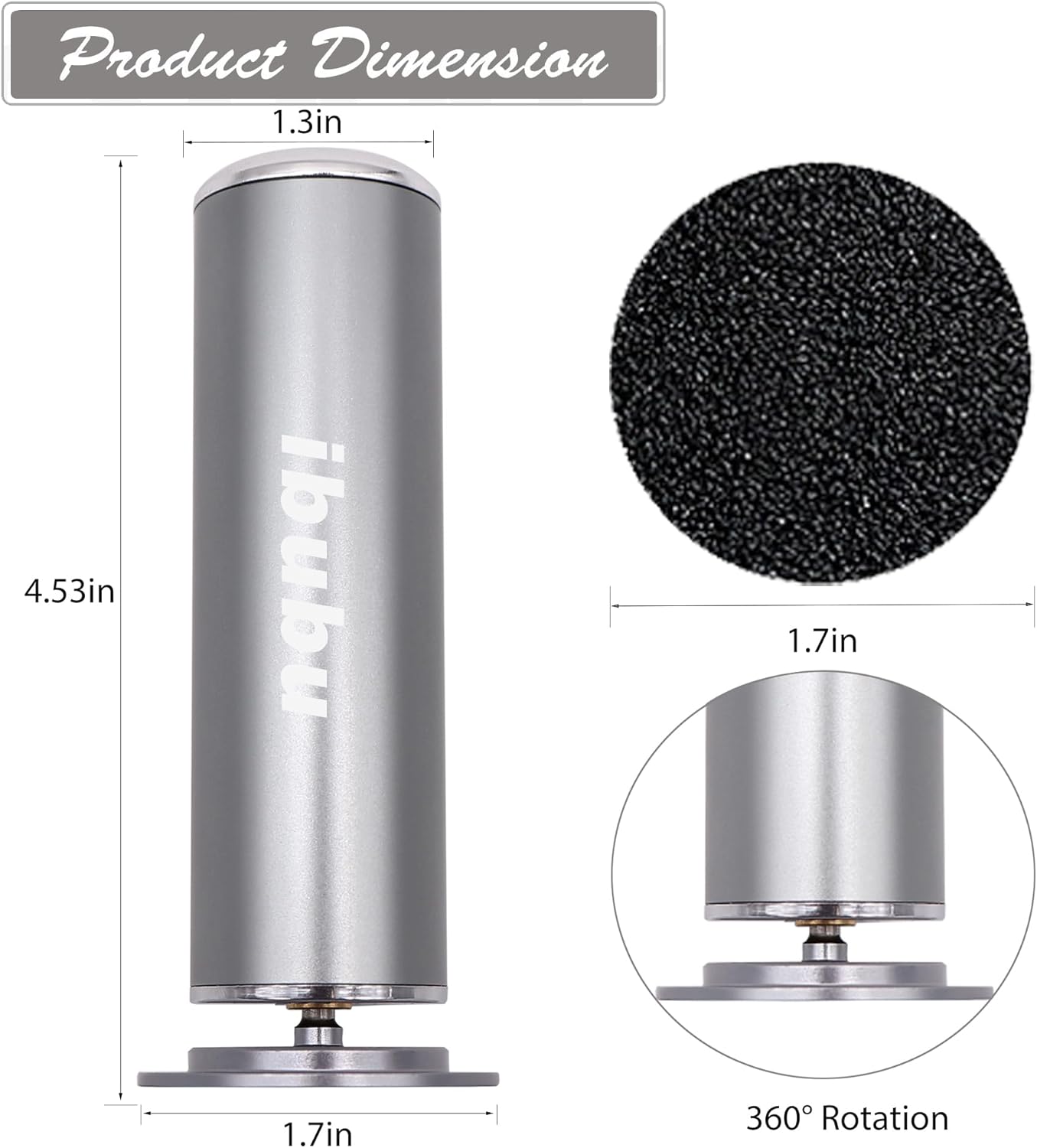 Electric Callus Remover Powerful Electric Foot File Grinder Sander Machine with Speed Controller and 60PCS Replacement Sandpaper Disk Pedicure Feet Care Tool for Dead Skin Removal Gray