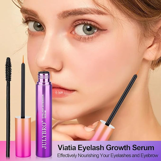 Eyelash Growth Serum(3ML), Eyelash Extension Serum with Natural Ingredients for Eyelash and Eyebrow, Eyelash Growth Serum to Grow Lashes Thicker, Healthier and Stronger
