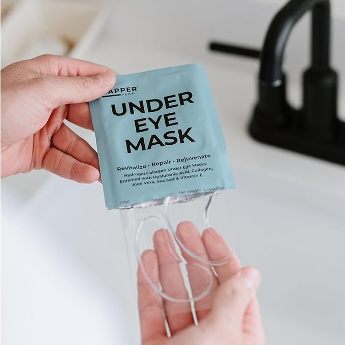 Under Eye Patches - 6 pairs| Hydrating Hydrogel Under Eye Mask/ Collagen Eye Patches, Hydrolyzed Marine Collagen, Vitamin E, Hyaluronic Acid, Remove Bags, Aloe, Skin Firming, Fragrance Free, 6 Pack