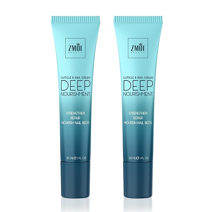 Cuticle & Nail Cream Treament, Deep Nourishing - USA Made - Daily Repair Nail Care w/Organic Shea Butter, Jojoba Oil - Soften Cuticles, Strengthen Nails, Hydrating (Pack of 2)