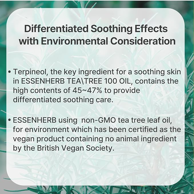 Tea Tree 100 Oil | Vegan | For Acne-Prone & Troubled Skin | High concentration of 100% Tea Tree Oil, Korean Skincare (0.33fl.oz * 3Pack)