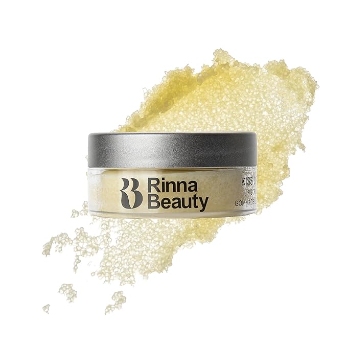 Rinna Beauty Kiss Off Lip Scrub - Lip Exfoliator to Smooth, Nourish & Hydrate with Coconut Oil, Carrot Seed Oil, Cocoa Butter, Shea Butter & Natural Sugar - Vegan & Cruelty-Free - 0.53 oz