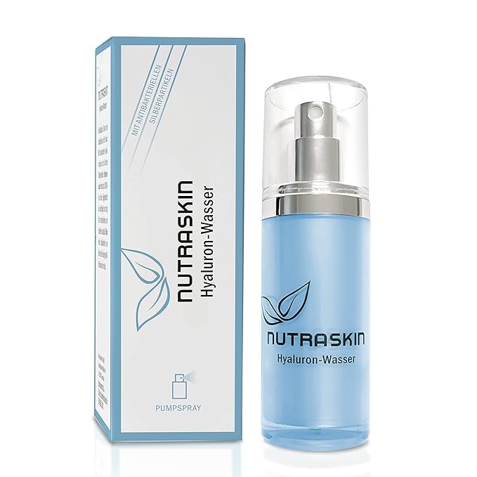 Nutraskin Hyaluronic Water - Anti Aging Facial Toner Spray for Fresher Skin I High Concentration Hyaluronic Acid Toner I Natural Hyaluron Cosmetics for Daily Use I Made in Germany I 30ml