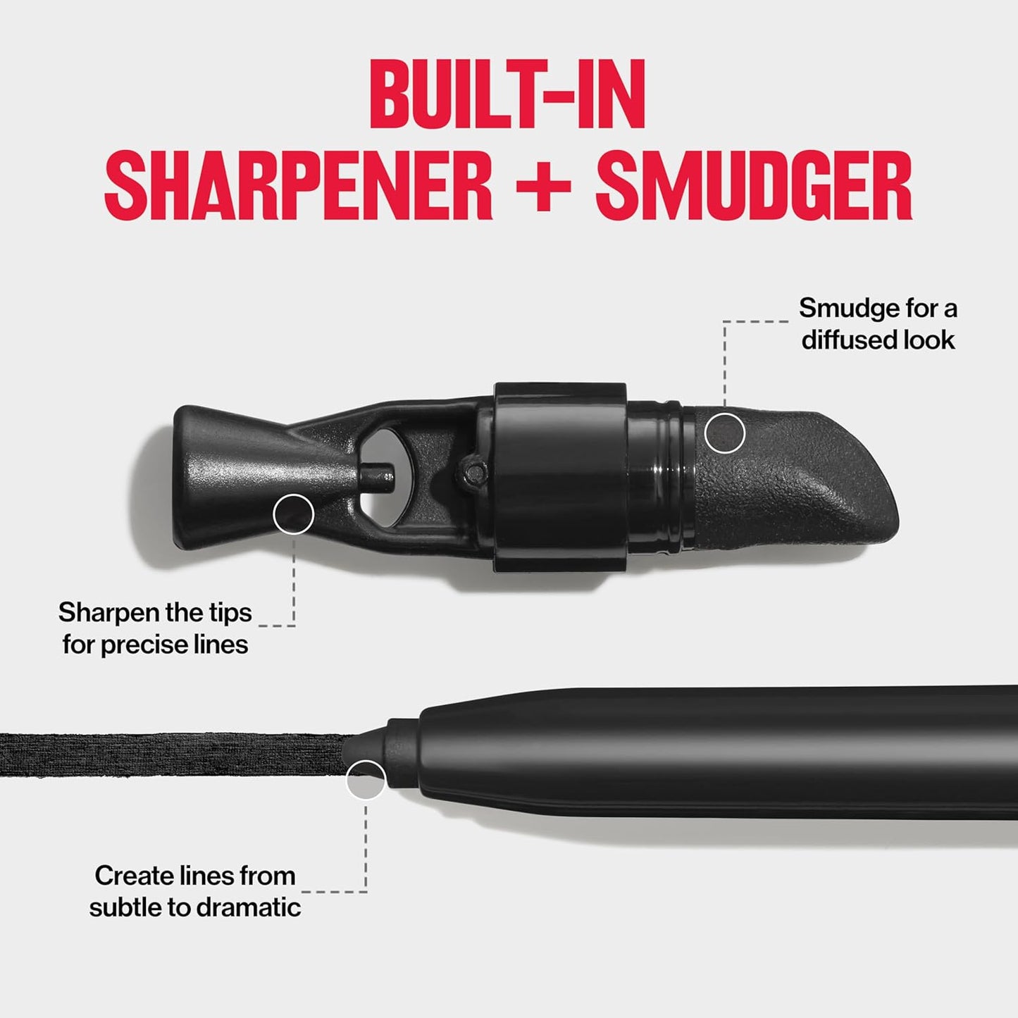 Revlon ColorStay Pencil Waterproof Eyeliner, Smudge-Proof, Eye Makeup with Built-In Sharpener, 201 Black, 2 pack