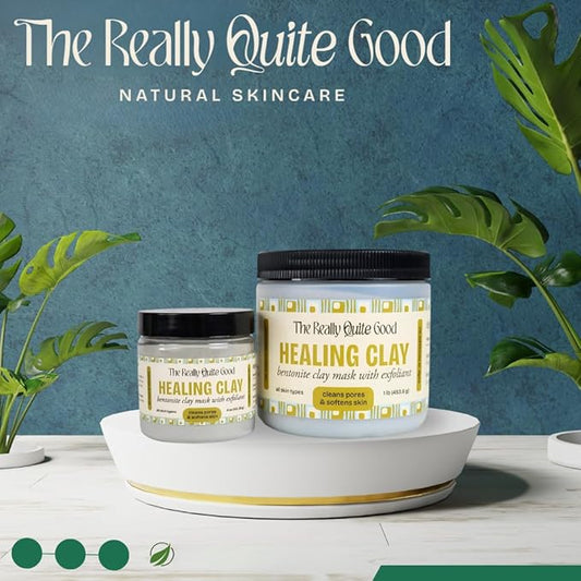 Purifying Clay Mask for Oily Skin, Blackheads & Pore Tightening – Deep Cleansing Detox Mask with Bentonite & French Green Clay for Soft, Hydrated Skin, Exfoliation, and Radiant Glow