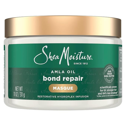 SheaMoisture Bond Repair Masque Amla Oil Deeply Moisturizes and Visibly Repairs Damage with Hydroplex Technology and Amla Oil for Stronger Hair with Restorative HydroPlex Infusion 11 oz
