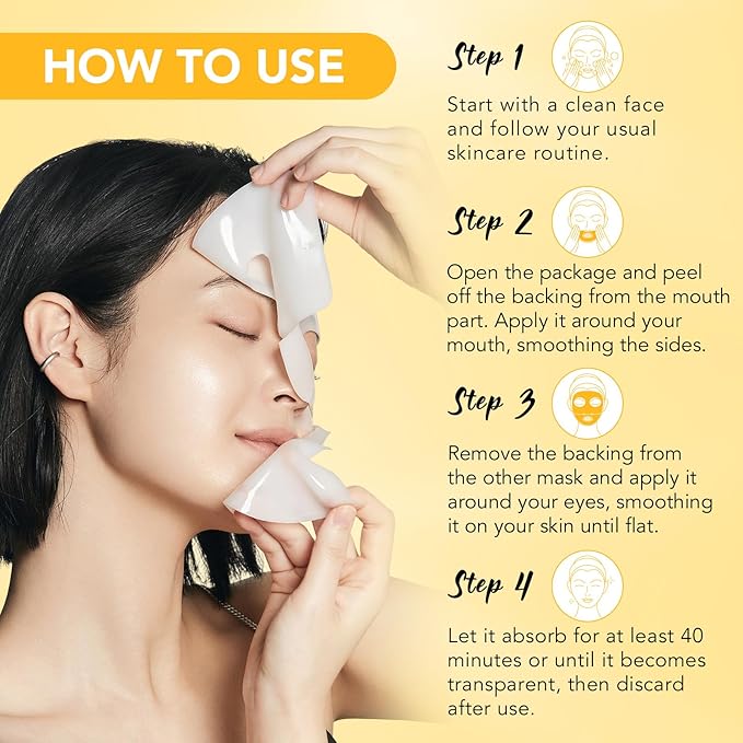 6 Pack Snail Mucin Glass Glow Hydrogel Face Masks Skincare, Snail Mucin Serum Face Mask Deep Hydrating for Women, Glass Skin Collagen Face Mask Korean Skincare for All Skin Types