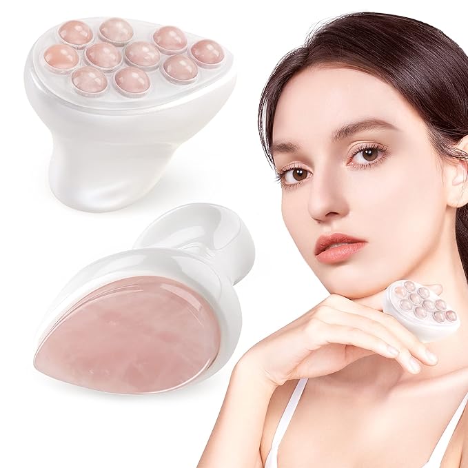 Ice Jade Roller & Gua Sha Facial Tools Face Roller for Skin Care,Facial Roller Gua Sha Tool for Puffiness and Redness Reducing Skin Care Routine