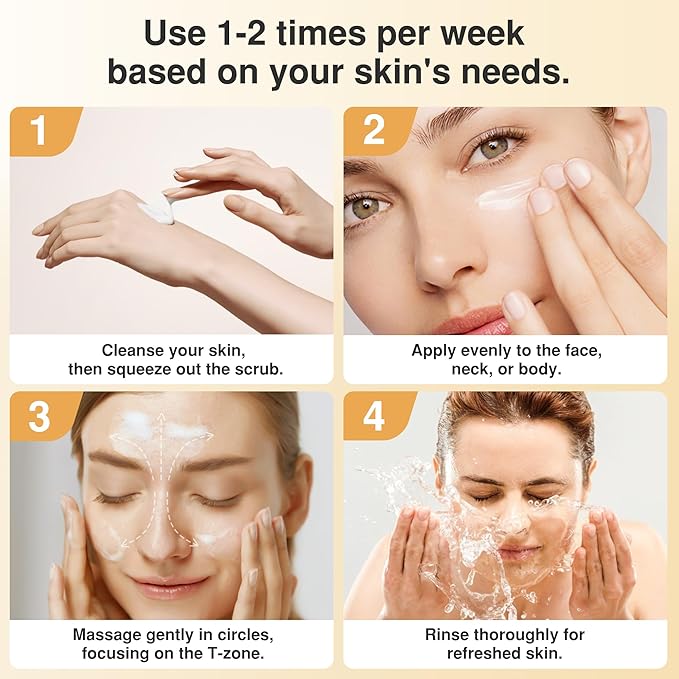 Microdermabrasion Facial Scrub, Face Scrub Gentle Exfoliation for Smooth, Glowing Skin - Perfect for Sensitive Skin - Creamy Scrub Texture - 2.3 fl. oz (65g)