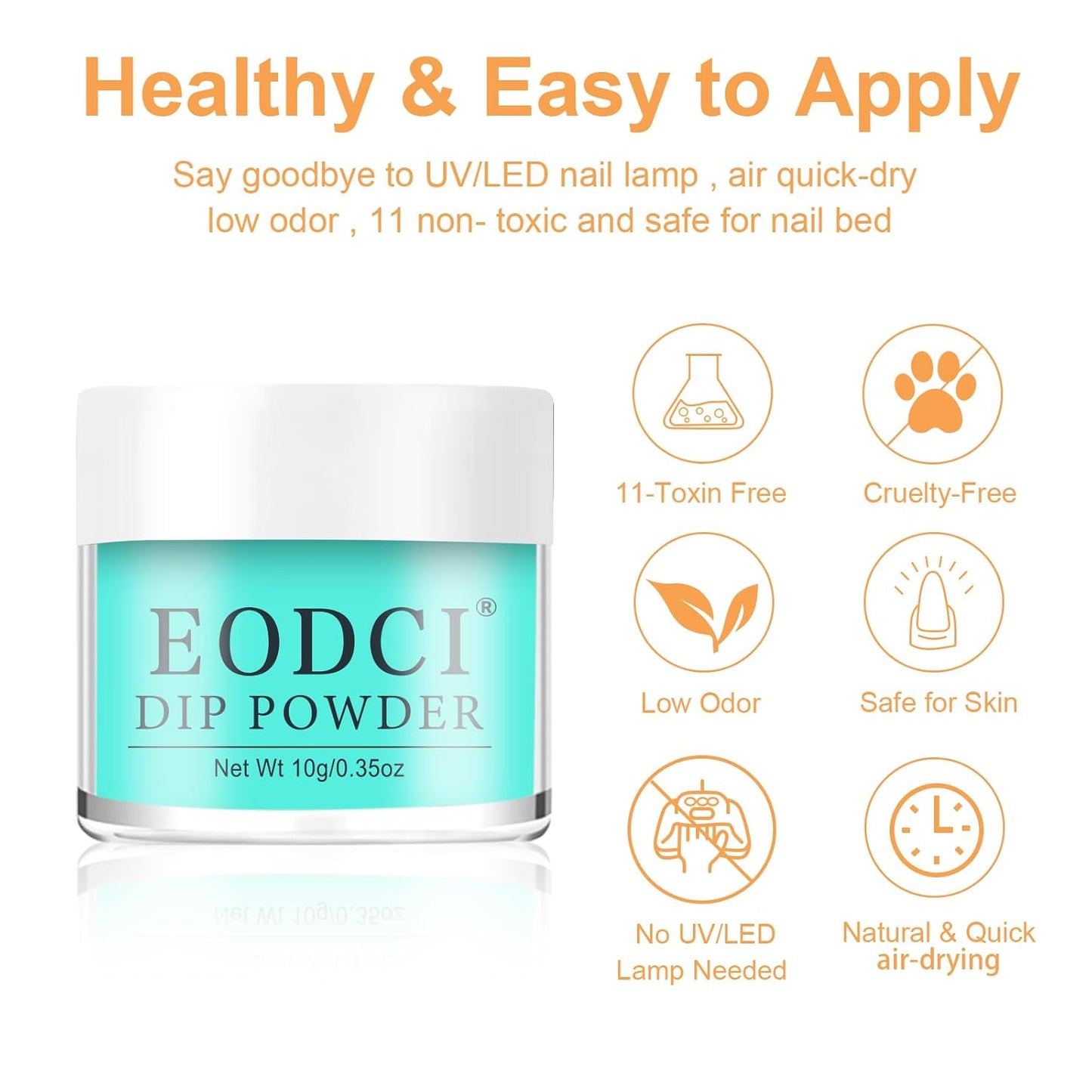 12 Pcs Glitter Blue Dip Powder Nail Kit Starter, Dark Green Blue Snow Dipping Powder Kit With Base & Top Coat/Activator/Brush Saver, Odor-Free&Long-Lasting, No Needed Nail Lamp Curing