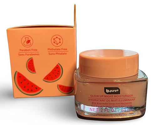 b.pure Glow Up Night Moisturizer With Watermelon Extract and Niacinamide 2 oz