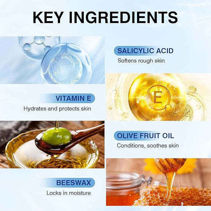 Professional Repair Heel Balm Stick for dry cracked feet treatment, intensive foot repair, moisturizes heels, deeply moisturizes and softens feet, refreshingly smooth non-greasy texture