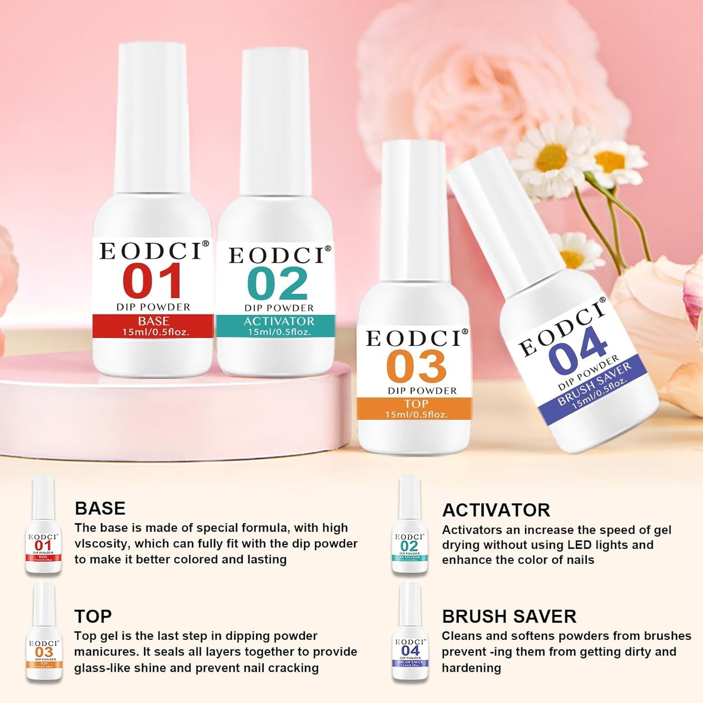 31 Pcs Dip Powder Nail Kit Starter - 20 Colors Nude Pink Skin Dipping Powder Liquid Set with Base Top Coat, Activator, Brush Saver, Nail Buffer and Brush No Needed Lamp Curing