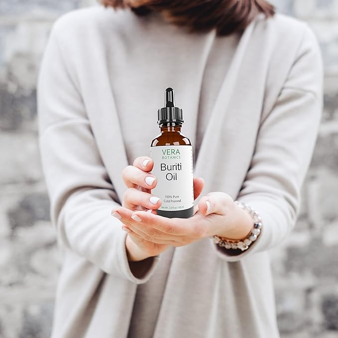 BURITI OIL 100% Pure & Natural, Unrefined, Cold-Pressed For Face, Dry Skin, Nails, Lips, Body & Hair - Reduce Hair Breakage, Appearance of Scars from Psoriasis, Eczema & Acne