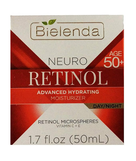 BIELENDA NEURO RETINOL 50 + VITAMIN C & E ADVANCED HYDRATING MOISTURIZER DAY/NIGHT 1.7 FL OZ