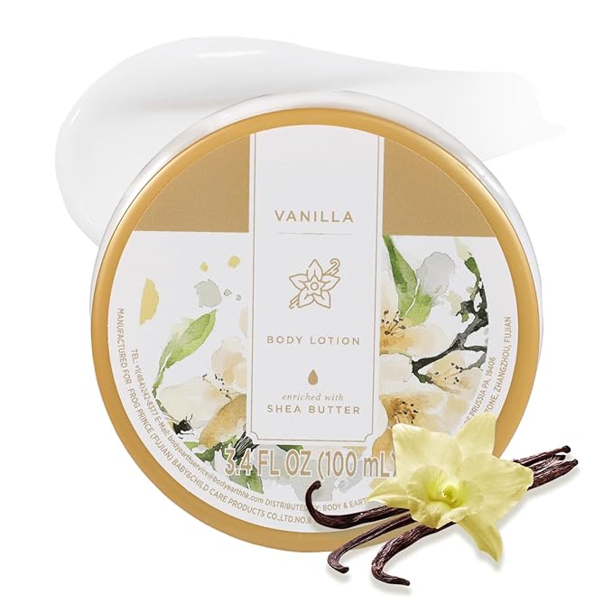 Princess Belle Vanilla Body Lotion, Travel Size Body Lotion for Women and Men Dry Skin, Deep Moisturizing and Hydrating with Natural Shea Butter for Vanilla skin, Smell Good, 100ml(3.4floz)