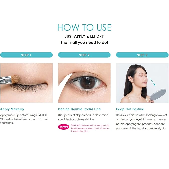 ORISHIKI Eyelid Skin Film, Invisible Eyelid Lifter, Natural Eye Lid Defining Makeup Stick, Double Eyelid Lift for Droopy Eyes, Japanese Instant Natural Eye Makeup, Invisible Film Eyelid Maker