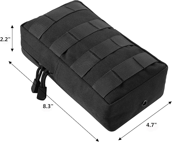 2 Pack Molle Pouches - Tactical Compact Water-Resistant EDC Pouch Bag Small Utility Pouch