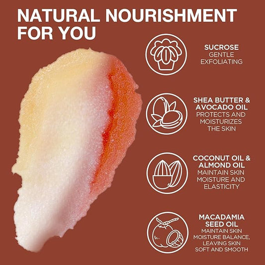 Brown Sugar Scrub, Sugar Scrub For Body, Exfoliating Body Scrub For Smooth And Moisturized Skin, Natural Gifts For Women, 9.52oz