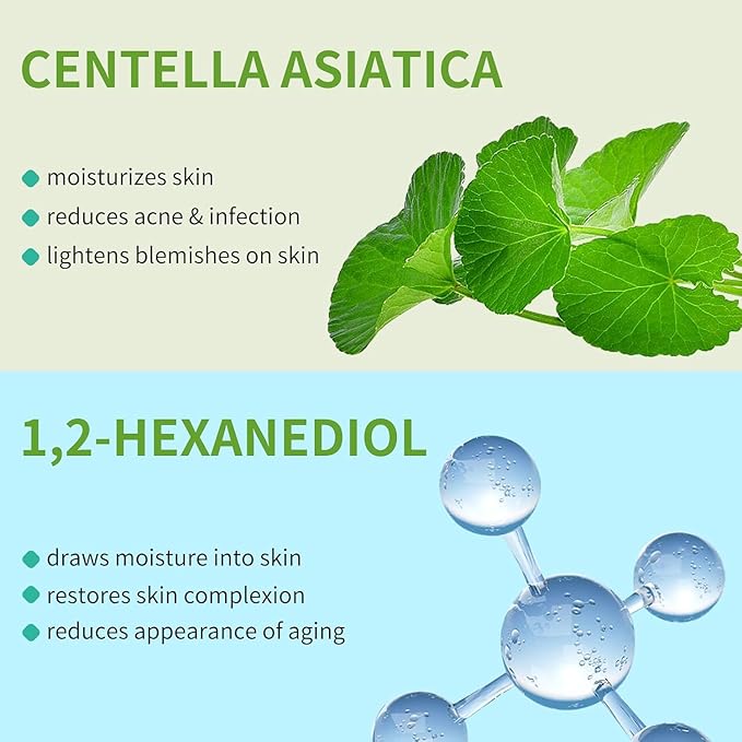 jesswar Sheet Masks Hyaluronic Acid Hydrating Mask 10 Sheets Centella Repairing Masks Deep Hydration and Moisturizing