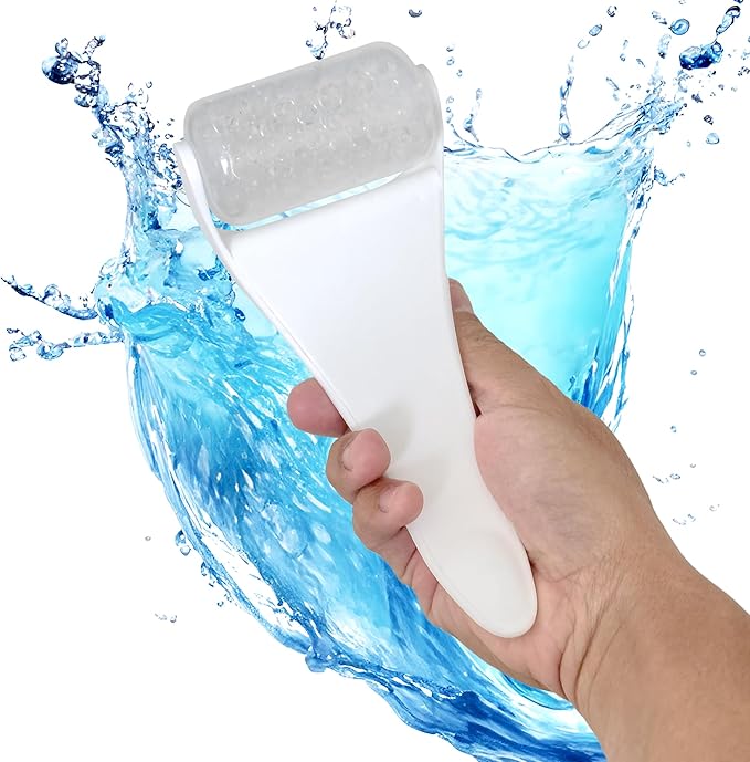 Ice Roller for Face, Eyes, Neck, and Body – Puffiness Reducer, Pain Relief Massager, Anti-Inflammatory Cooling Tool, Skin Tightening & Relaxation Device