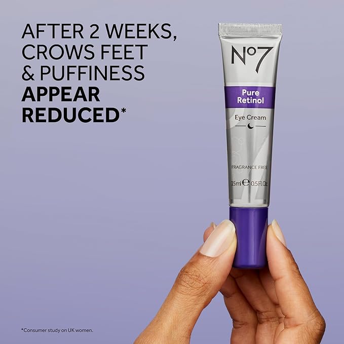 No7 Retinol Collection - Includes Retinol Night Repair Cream (25ml), Eye Cream (5ml), 0.3% Night Concentrate (10ml), Velvet Eye Mask & Pillow Mist (75ml) (5 Count)