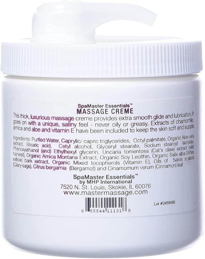 Master Massage Spamaster Unscented 16 Oz Massage Cream