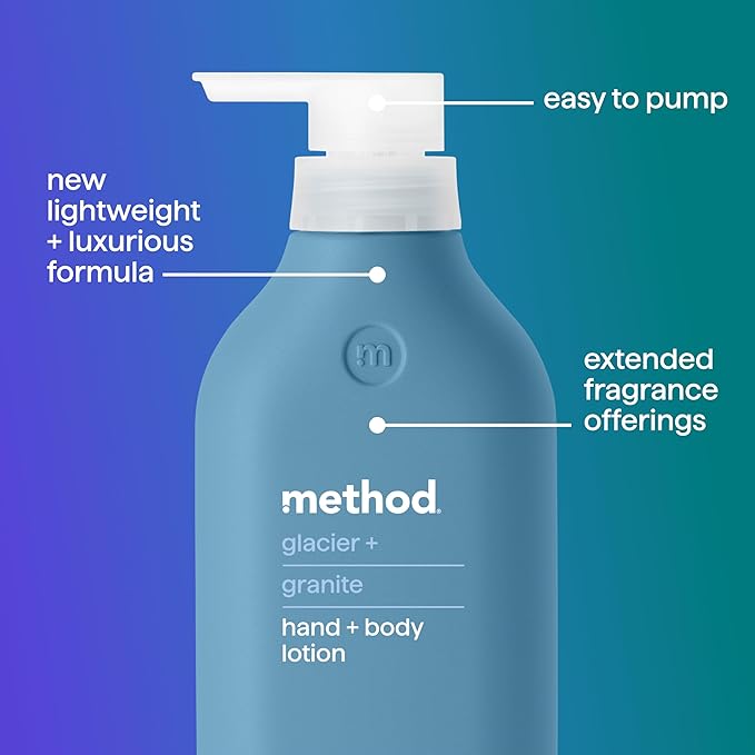 Method Body Lotion, Glacier + Granite, 14 oz, 24 Hours of Moisture, 14 oz