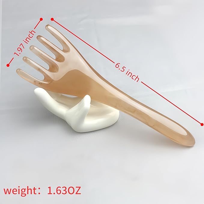 3 Pack Manual Head Massager for Scalp & Neck Relaxation - Resin Hair Massage Comb for Stress Relief, Lymphatic Massage, Handheld Ergonomic Scalp Comb by ENBRWAS