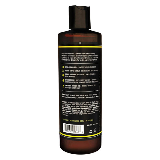 Barrel and Oak - Caffeinated Thickening Shampoo, Biotin Shampoo, Hair Care for Men, Strengthens & Hydrates, Biotin for Thicker Hair, Essential Oil-Based Scent, Vegan (Coffee & Citrus, 16 oz)