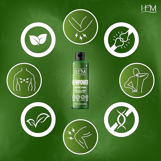 Hempower - Massage Oil for Muscle & Joint Pain - 25000 MG | Ultra-Strength Formula | Soothes Discomfort, Supports Active Lifestyle, Quick-Acting Relief | (3.38FL Oz) (100 ML)