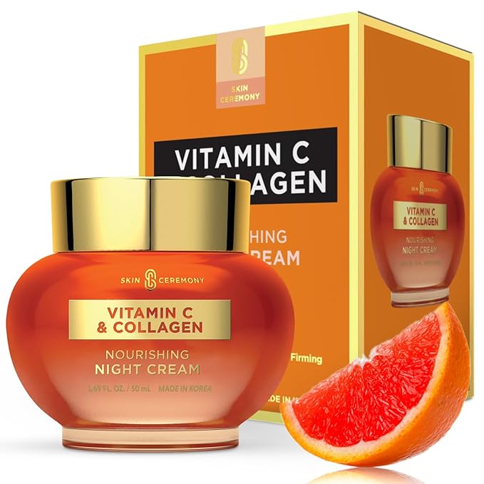 Vitamin C & Collagen Face Moisturizer - Anti-Aging, Skin Tightening, Reduces Wrinkles - Dermatologist Tested, Cruelty-Free Korean Skin Care for All Skin Types - 1.69 Fl. Oz
