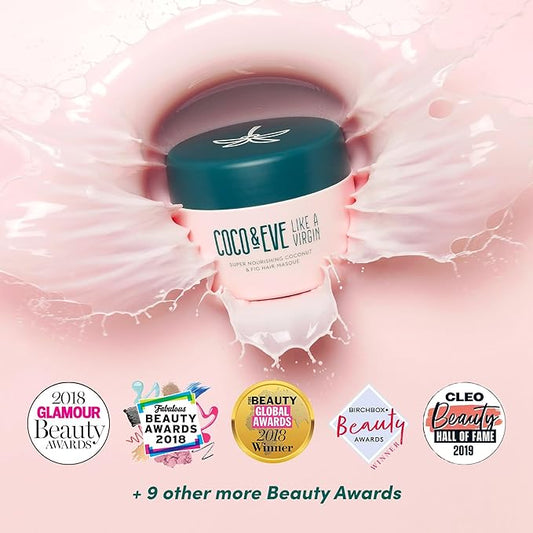 Coco & Eve Like a Virgin Hair Masque - Coconut & Fig Hair Mask for Dry Damaged hair with Shea Butter & Argan Oil for Hair Repair & Hydration | Deep Conditioning Mask Hair Treatment (212 ml)
