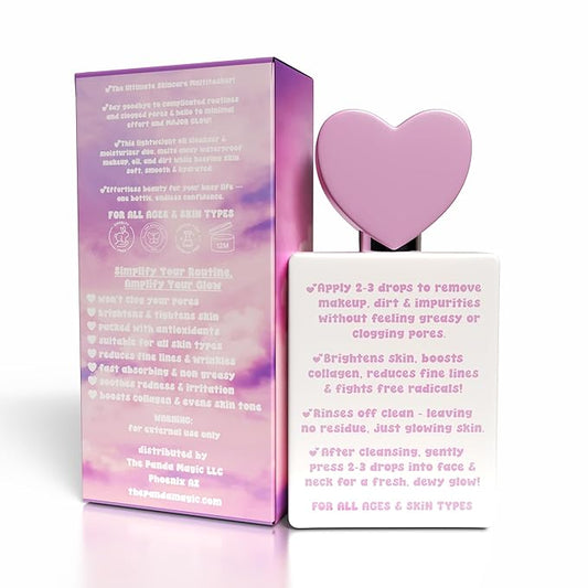 Dew-It-All Drops - Organic Face Cleanser & Moisturizer In One - Lightweight Hydrating Facial Oil for Glowing Skin – Natural Makeup Remover & Anti-Aging Serum - All Skin Types 30mL