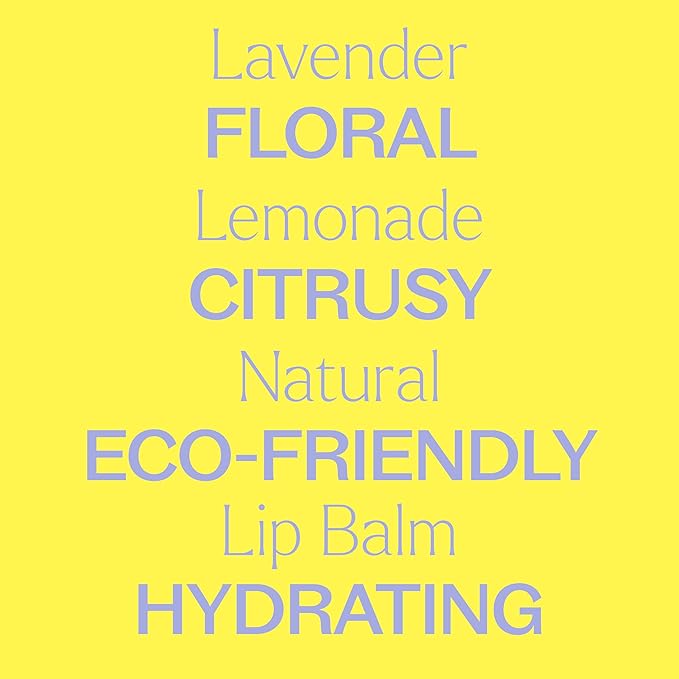 Plant Therapy Lavender Lemonade Natural Lip Balm 0.3 oz (8.5 g) Simple, Natural Ingredients & Packaged in Eco-Friendly Recyclable Cardboard