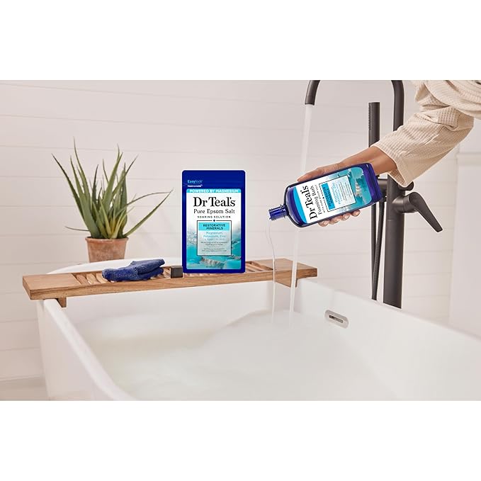 Dr Teal's Pure Epsom Salt, Restorative Minerals with Magnesium, Potassium & Zinc, 3 lbs