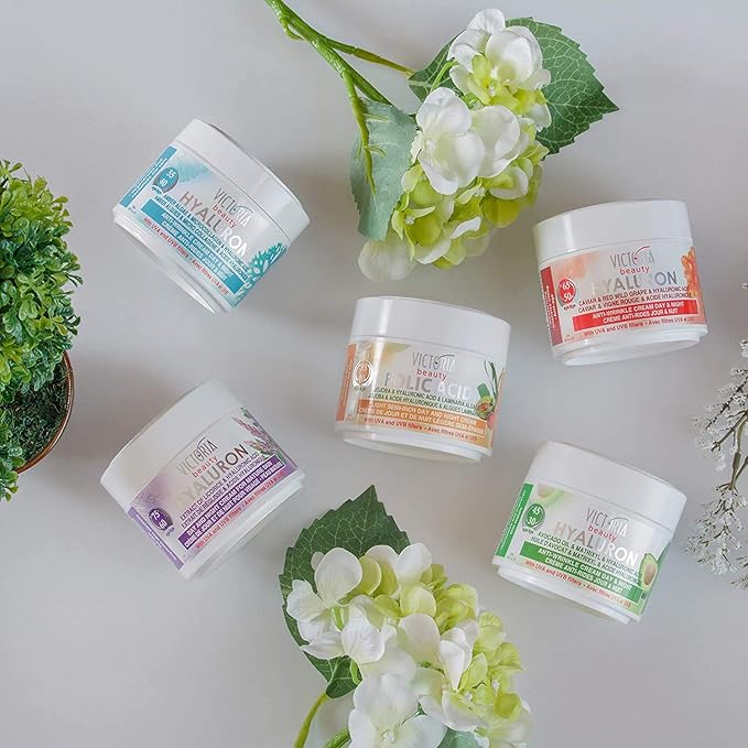 Hyaluron & Amber Algae Anti-Aging Day and Night Cream with Micro-Collagen and Hyaluronic Acid for Age 40 and Above - 50 ml