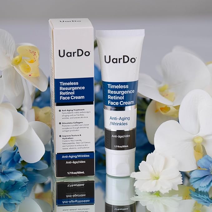 Uardo Timeless Resurgence Retinol Face Serum 1.7 Fl Oz/ 50ml - usn114 | For All Skin Types | Helps with Fine Lines, Wrinkles, & Uneven Skin | For Women and Men