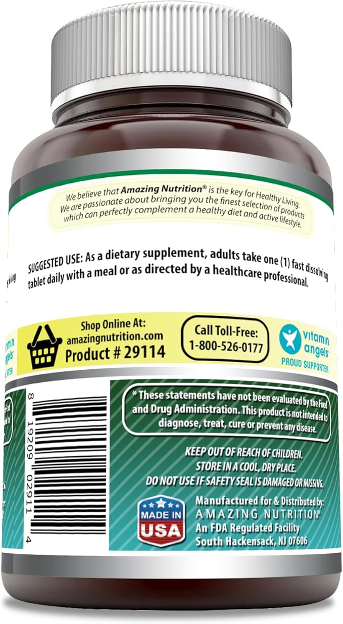 Amazing Formulas Biotin 10,000 mcg | Fast Dissolve Tablets | Non-GMO | Gluten Free Supplement | Made in USA (Strawberry | 240 Count)