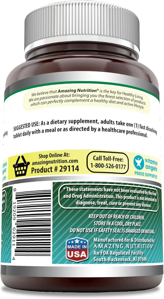 Amazing Formulas Biotin 10,000 mcg | Fast Dissolve Tablets | Non-GMO | Gluten Free Supplement | Made in USA (Strawberry | 240 Count)