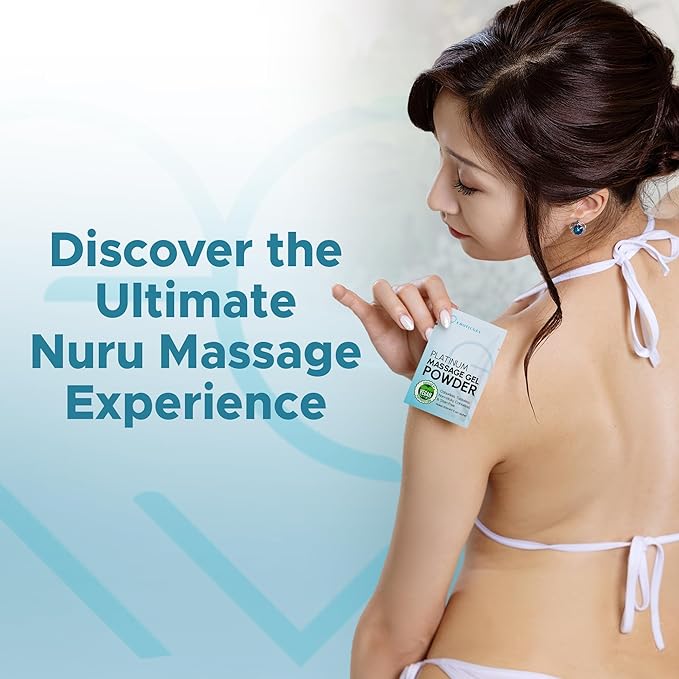 Premium Massage Gel Powder (Pack of 5) | 5g Travel Sachet Makes 500ml/ 16.9 fl oz | Made in Japan | Paraben & Glycerine Free