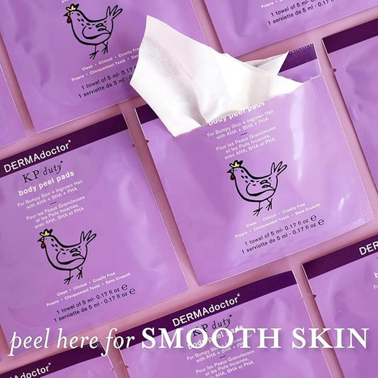 KP Bump Eraser Body Scrub with 10% AHA, Keratosis Pilaris Exfoliater with Glycolic and Lactic acids | Dermatologist Formulated – 10 Pack