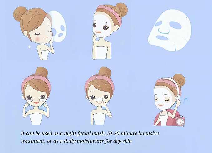 Facial mask Moisturizing face Mask - 10 Sheets, Deep Hydration, Improves Dry Skin, Sheet Mask, skincare for All Skin Types