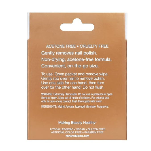 Mineral Fusion Nail Polish Remover, Acetone-Free & Non Drying for Regular & Shellac Nail Polishes, 6 Ounce
