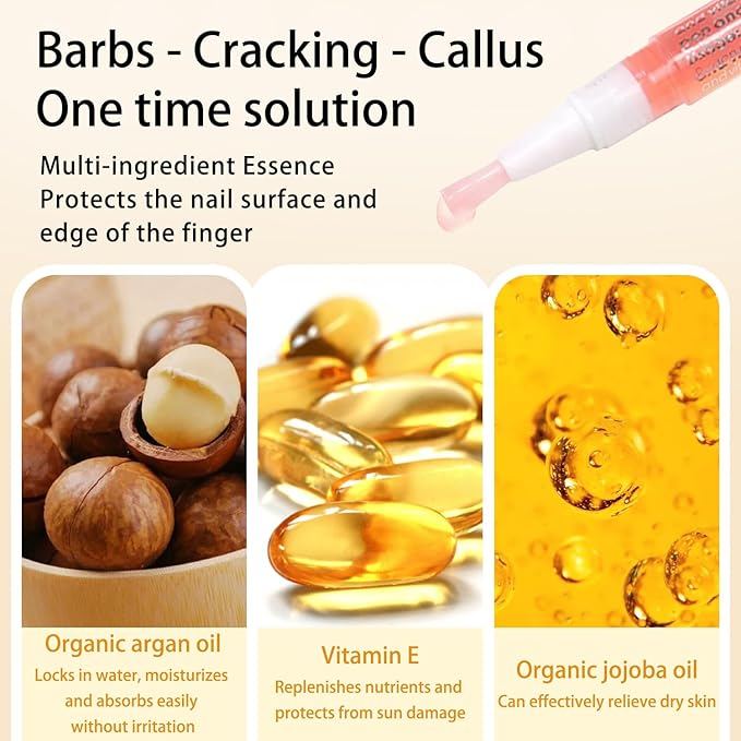 2pcs Cuticle Oil Pen Nourishing for Nails Hydrating Nail Cuticle Oil Pen and Cuticles Moisturizing Nail Care Products (Honey and Olive)