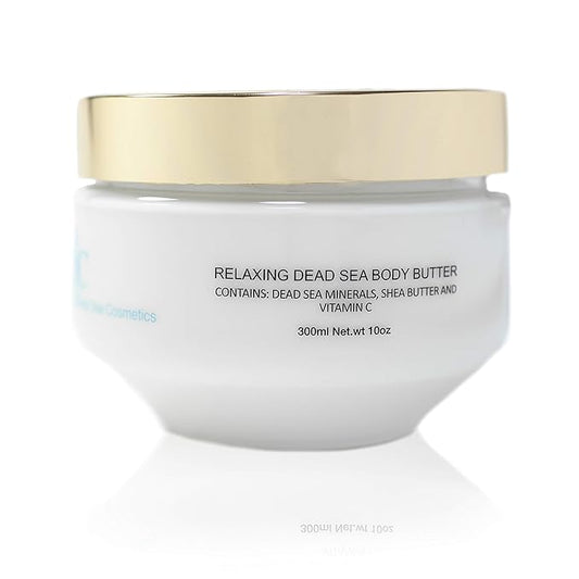 Deep Sea Cosmetics | Lavender & Calendula Infused Relaxing Dead Sea Body Butter - 10 Oz | Unwind with Superior Hydration, Tranquil Aromatherapy, and Silky Smooth Skin