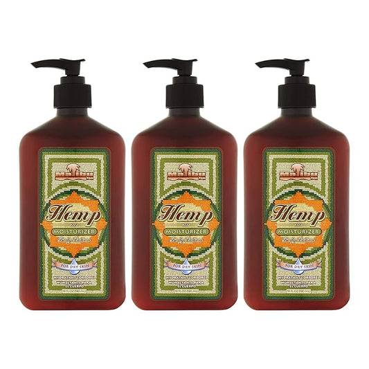 Malibu Tan For Dry Skin Hemp Body Lotion, 18 fl oz (3 Pack)
