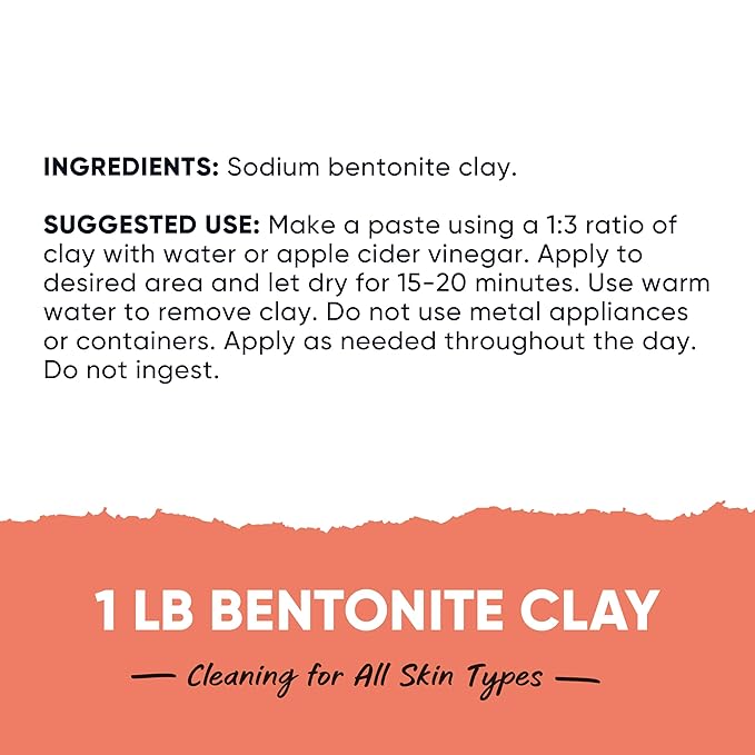 Nutricost Essentials Bentonite Clay (1 LB) - Rejuvenating Clay Mask