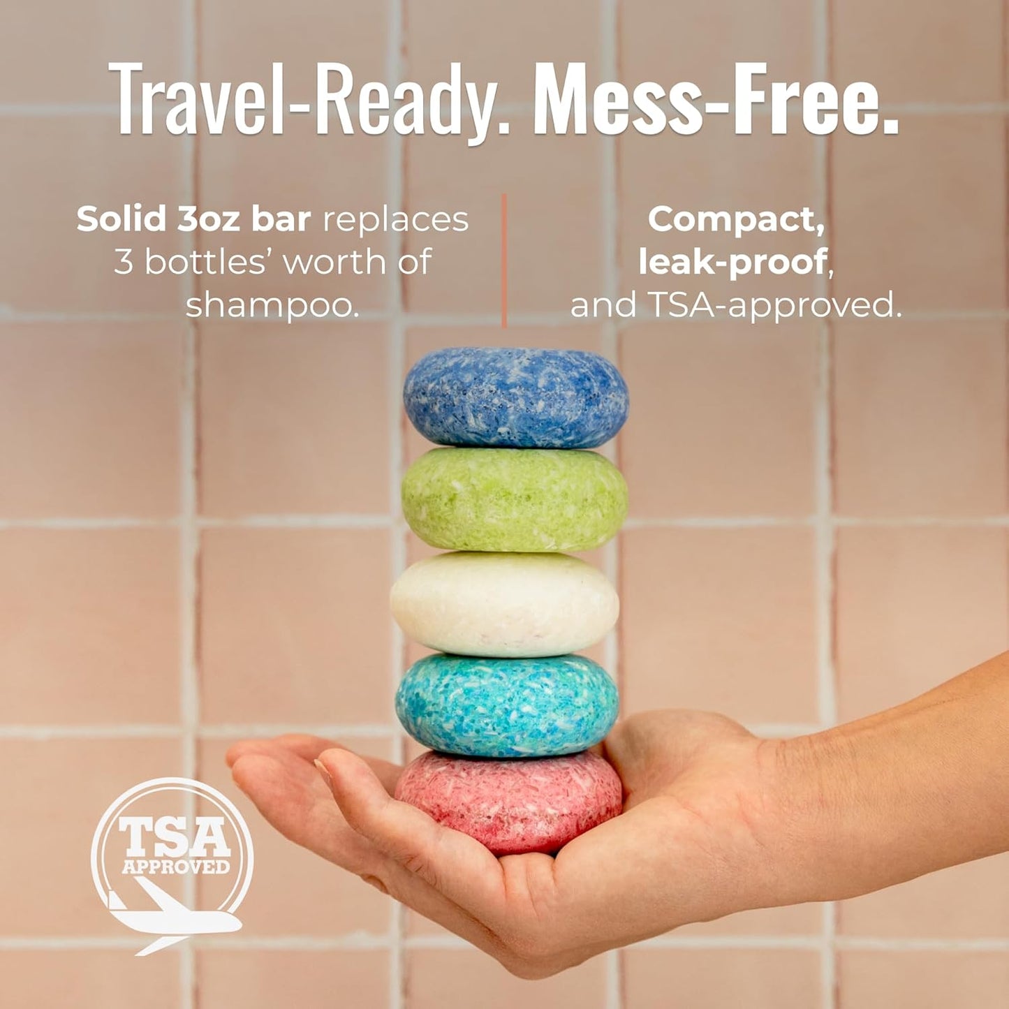 Oasis Shampoo Bar, Vegan Solid Hair Cleanser with Plumeria, Jasmine, Sandalwood, Coconut, and Mandarin, for Grey and Frizzy Hair, Zero Waste, Travel-Friendly