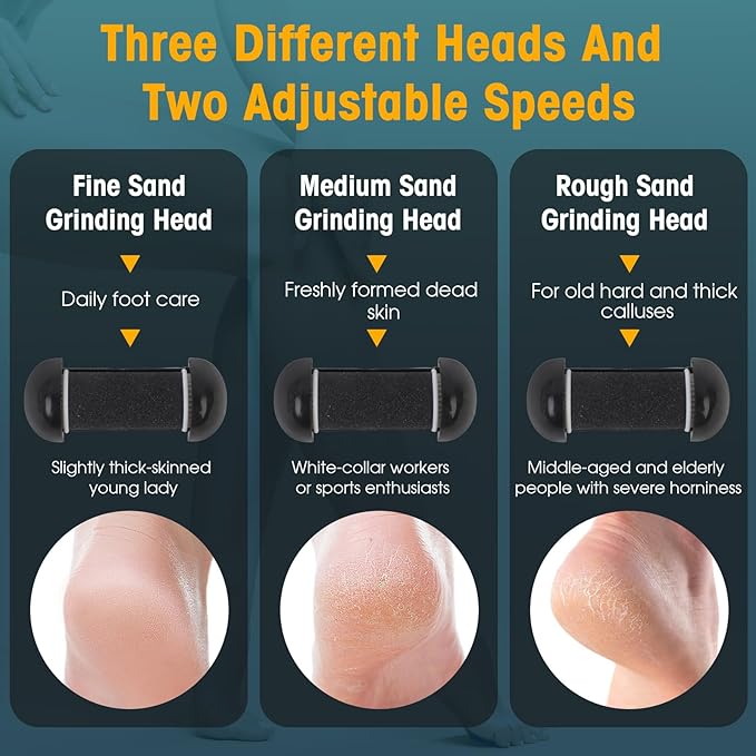 Electric Foot Scrubber, 17-in-1 Pedicure Kit, Callus Remover for Feet Electric Foot File for Dry Dead Skin, 3 Rollers, Battery Display, Black